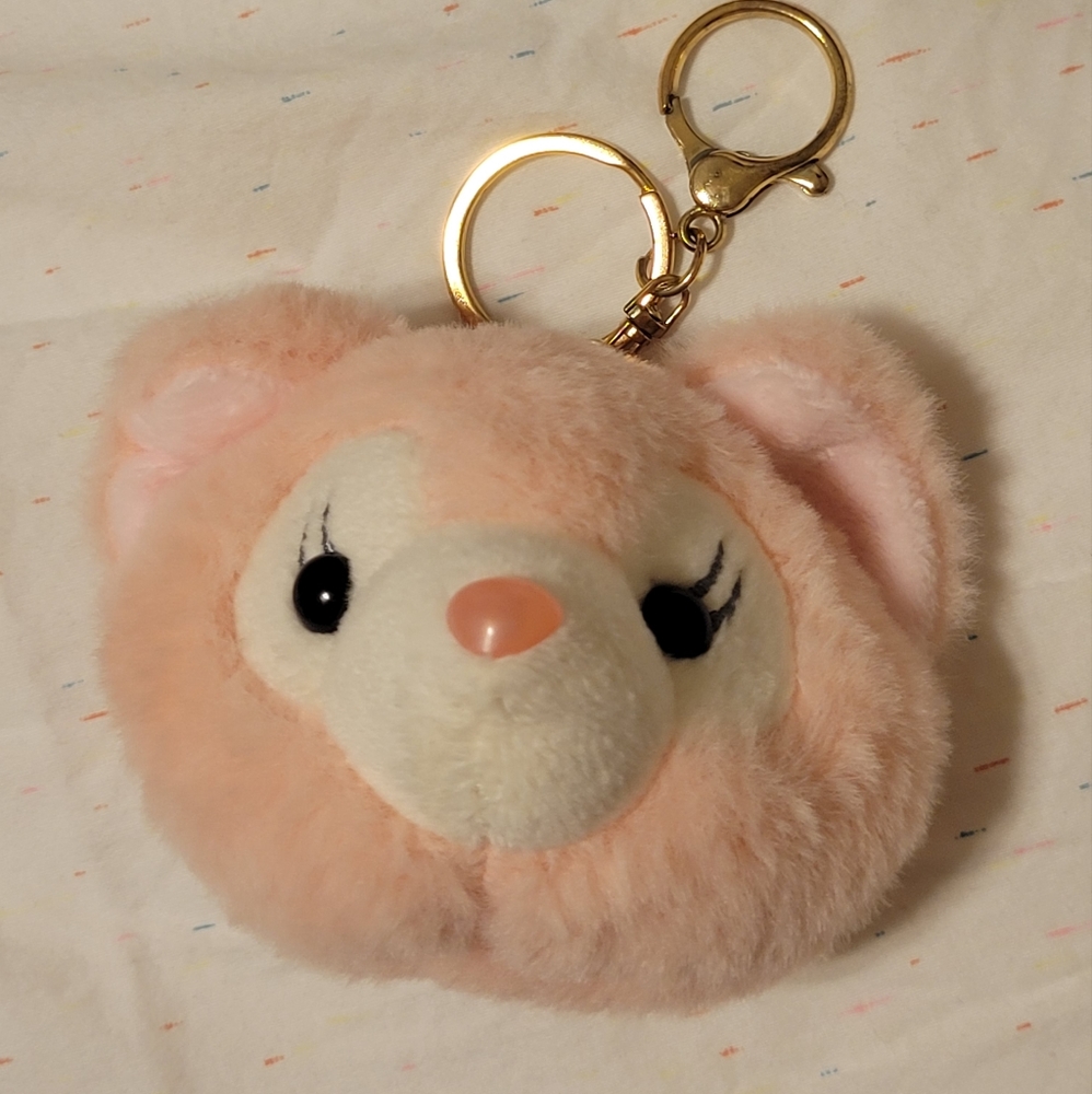 Pink fox keychain